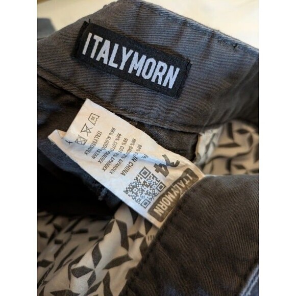 Men's Gray Utility Cargo Pants ItalyMorn Size 34 Outdoor Gorpcore Workwear - Picture 9 of 9